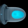 Top view of Swan S Pro smart toilet with blue LED bowl illumination.