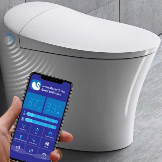 Remote control & app-controlled smart toilet