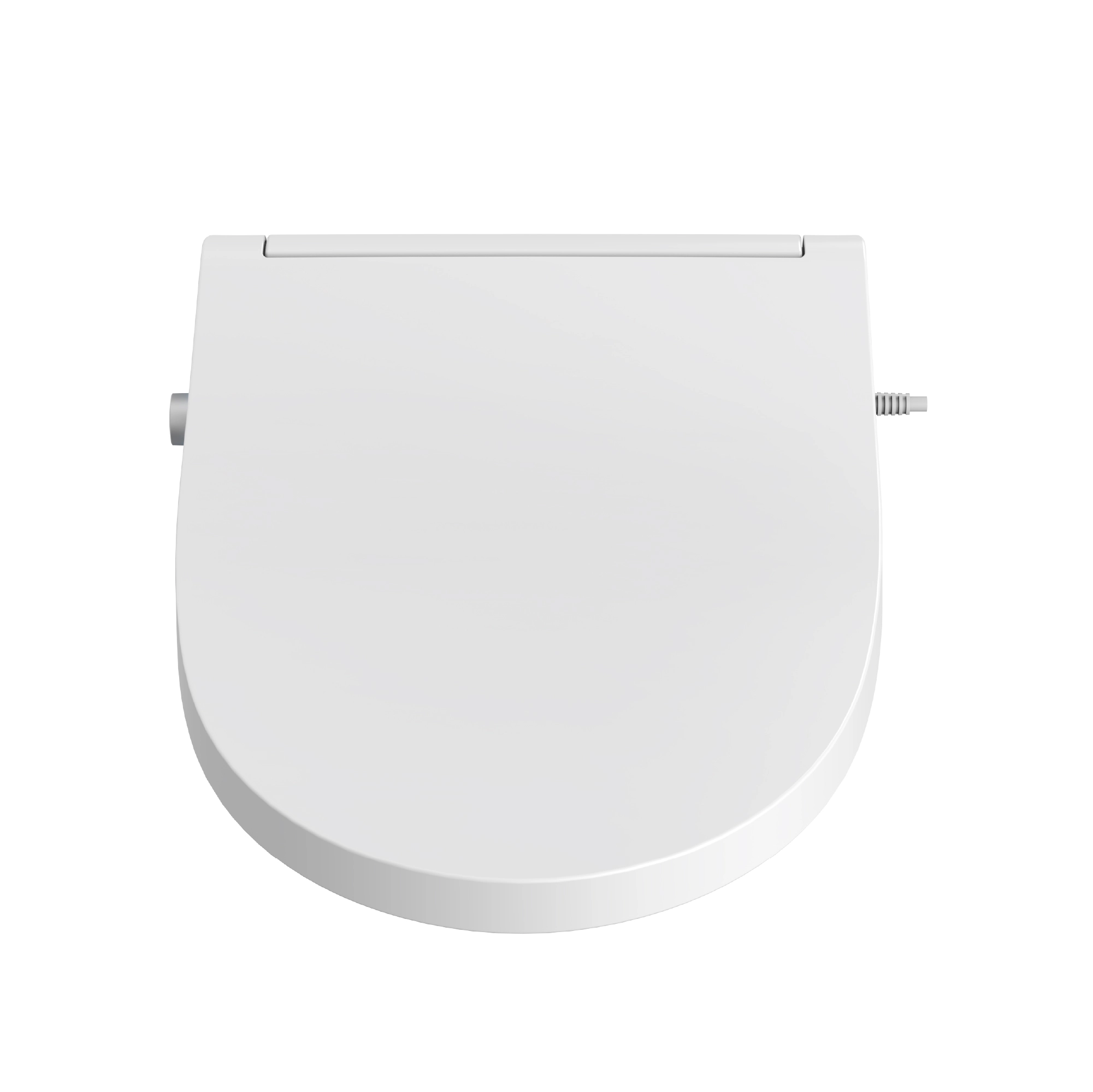 Overhead view of Swan Attachment Seat on a toilet with app controls displayed.