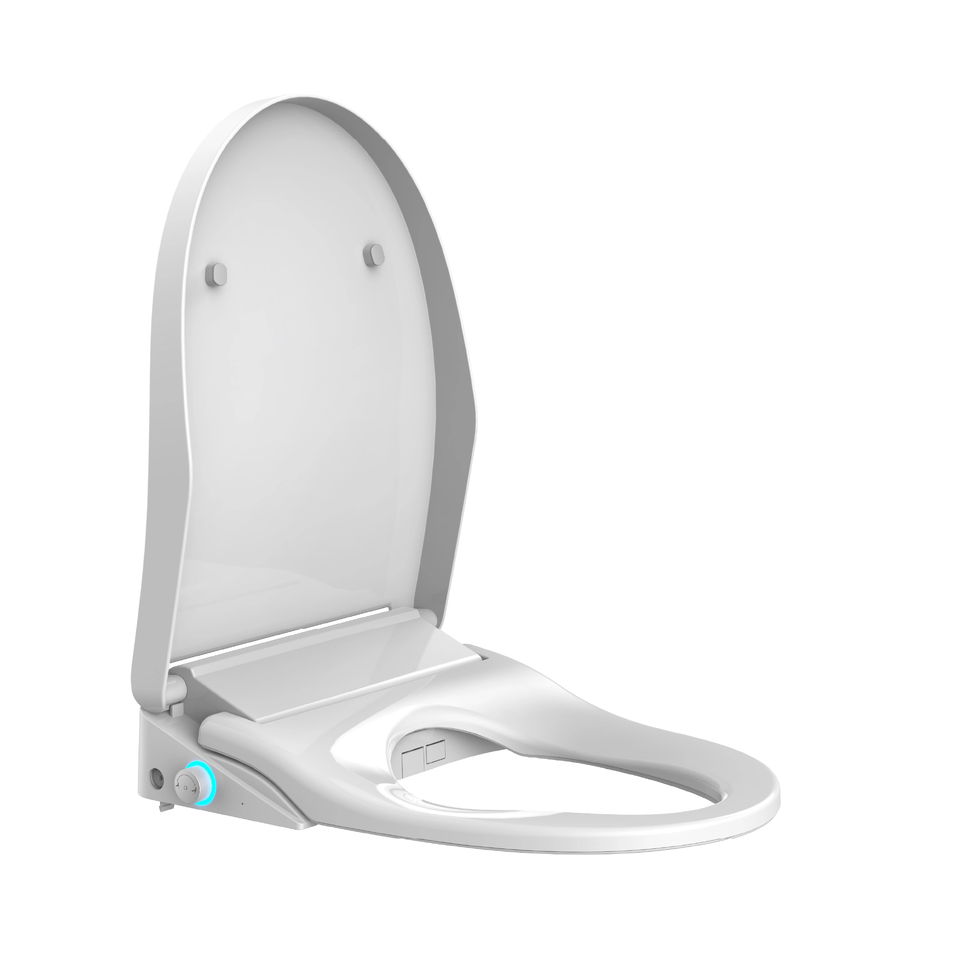 Swan Attachment Seat with open lid showcasing ergonomic design and control panel.