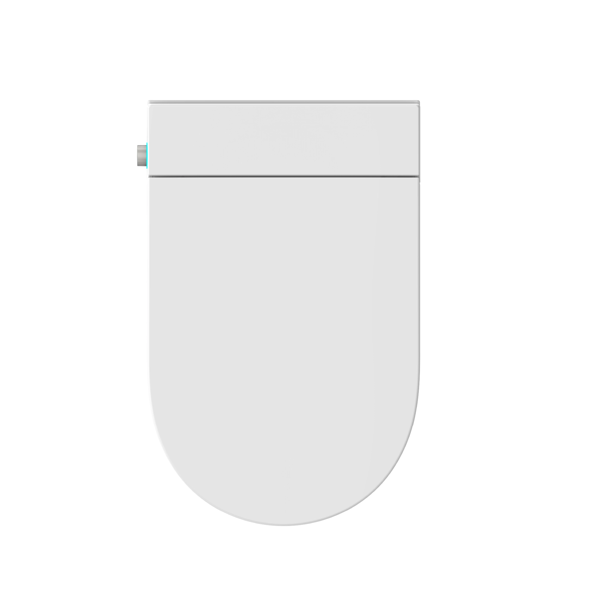 Top view of the Swan Wall-Mount toilet seat cover in a sleek, minimalist white design.