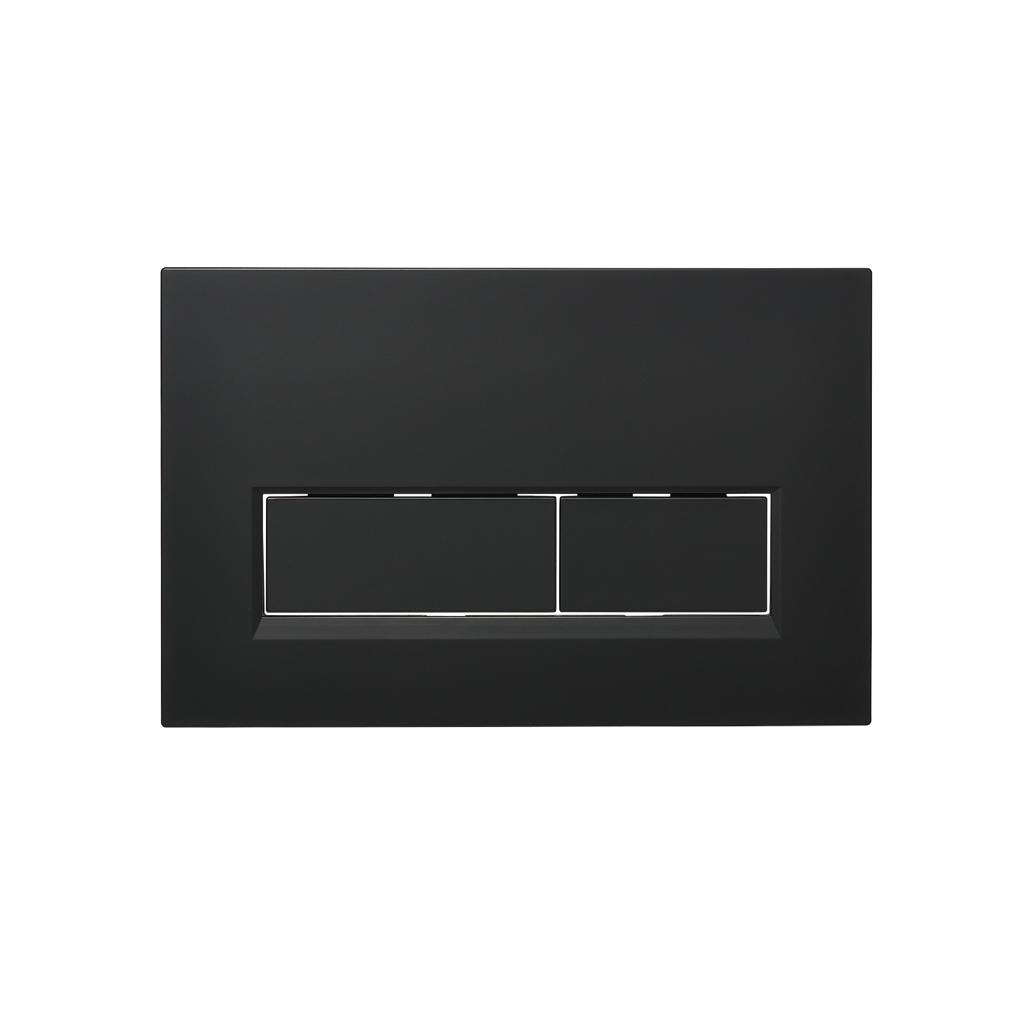Swan Wall-Mount toilet dual-flush plate in a sleek black finish.