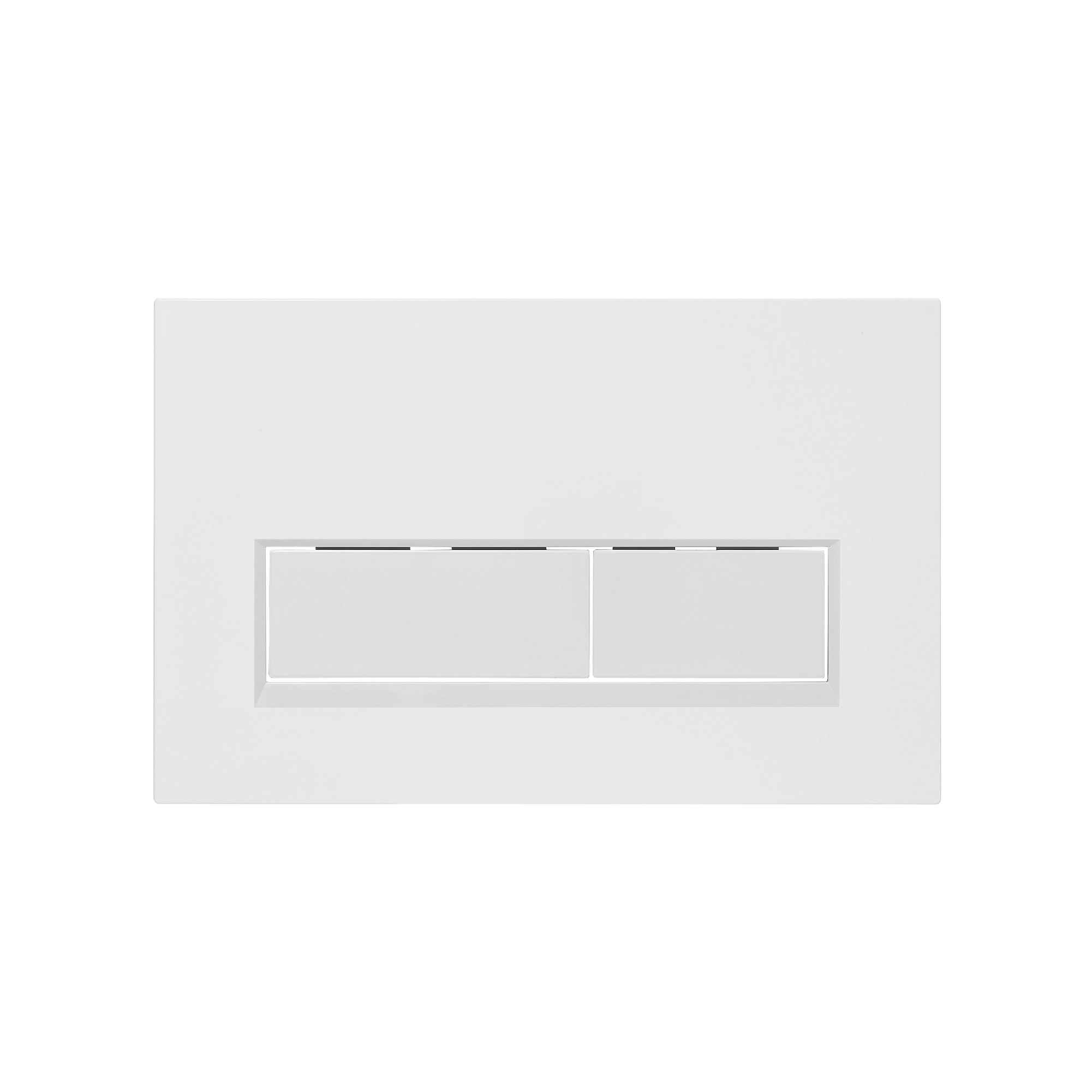 Swan Wall-Mount toilet dual-flush plate in a minimalist white design.